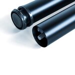 EMUCA SRL Lot de 4 pieds de table -  diamètre 60mm -  H 830mm -  Acier -  Peint en noir