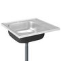 Voir la diapositive 2 : VIDAXL Jeu d'evier de cuisine et egouttoir argente 600x600x155 mm inox