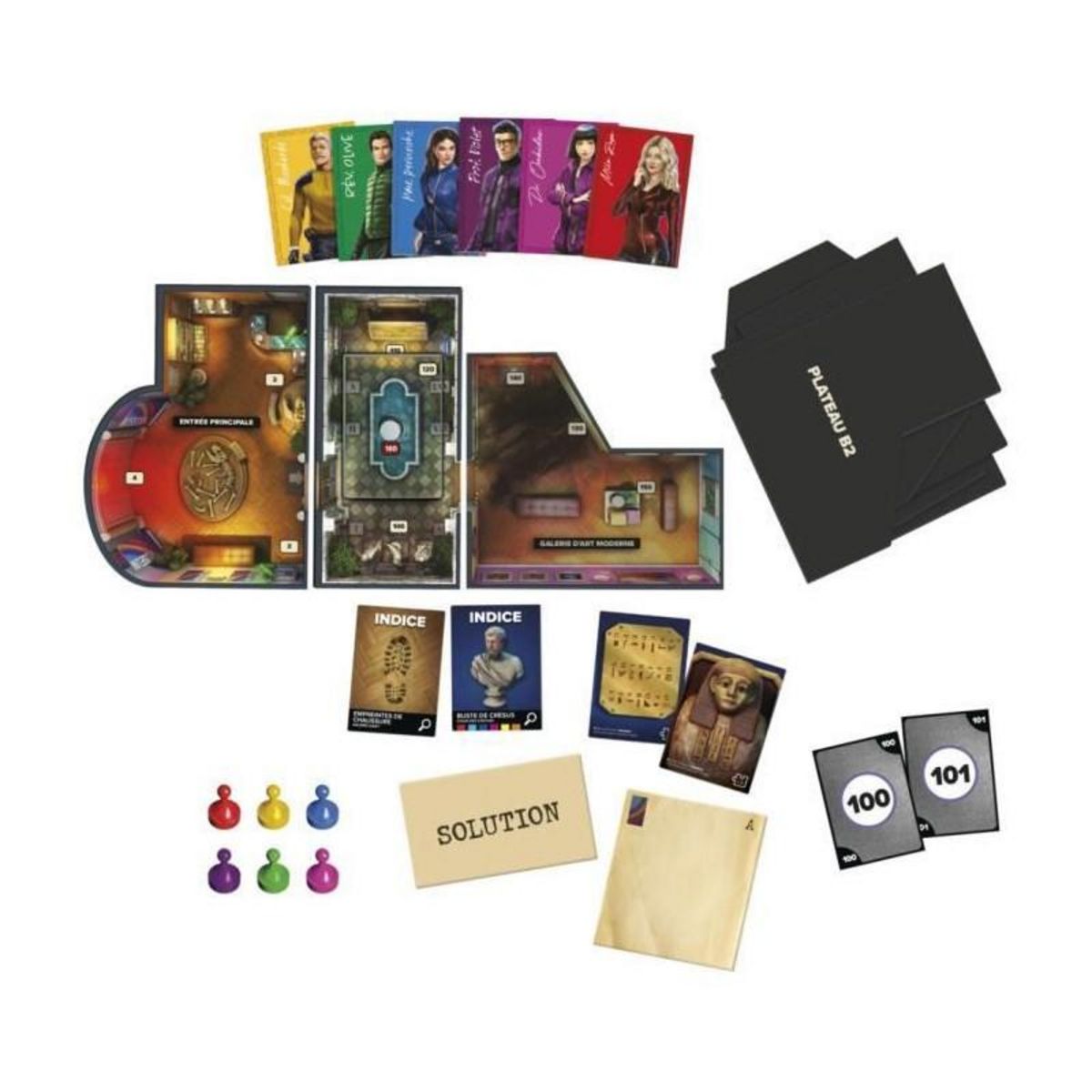 HASBRO Cluedo Vol au musée - jeu d'enquete façon Escape Game - jeu de plateau coopératif familial - a partir de 10 ans - 1 a 6 joue