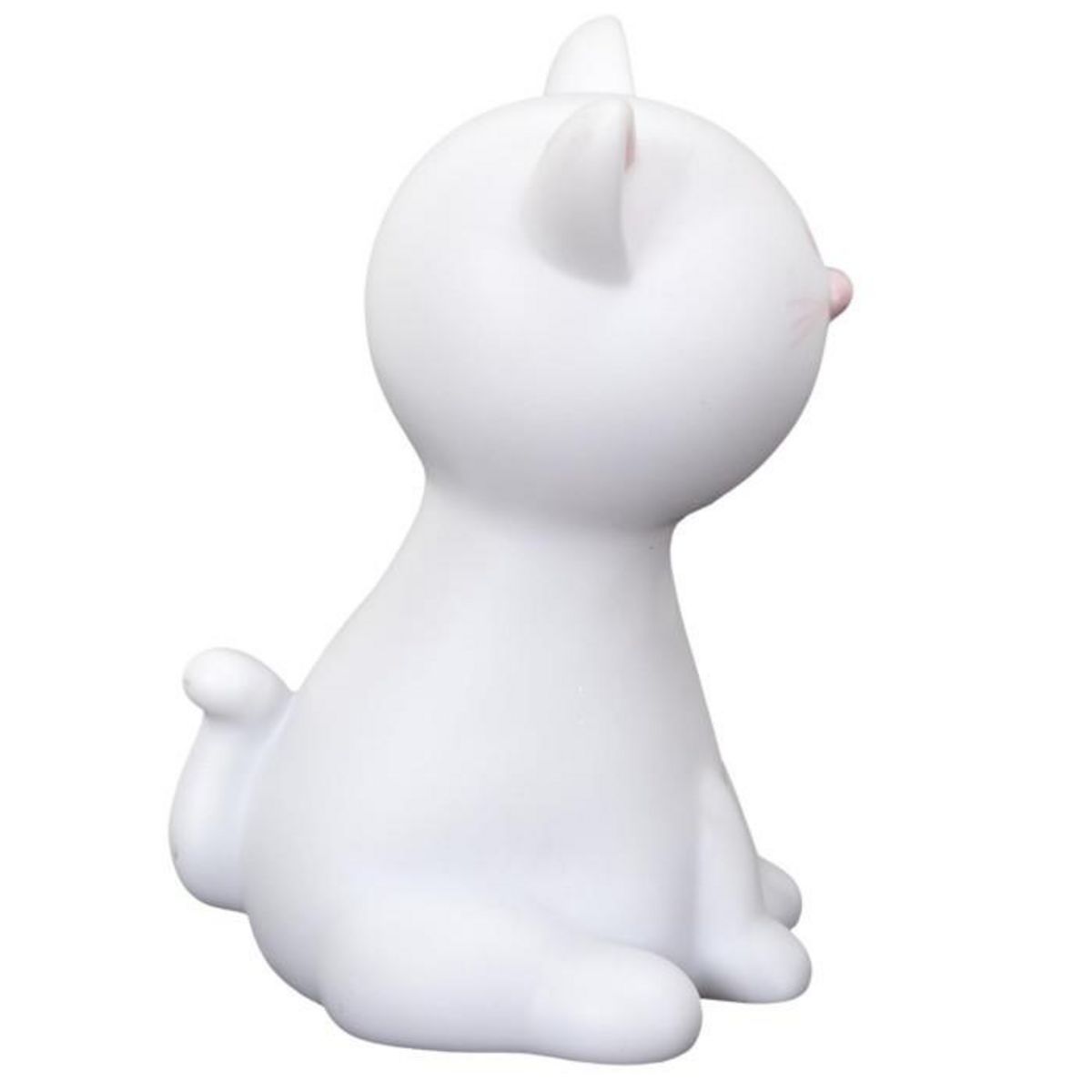 Paris Prix Lampe Veilleuse Enfant Led  Chat  19cm Blanc