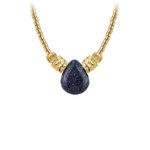 SC BOHEME Collier SC Bohème orné d'une pierre de sable bleue
