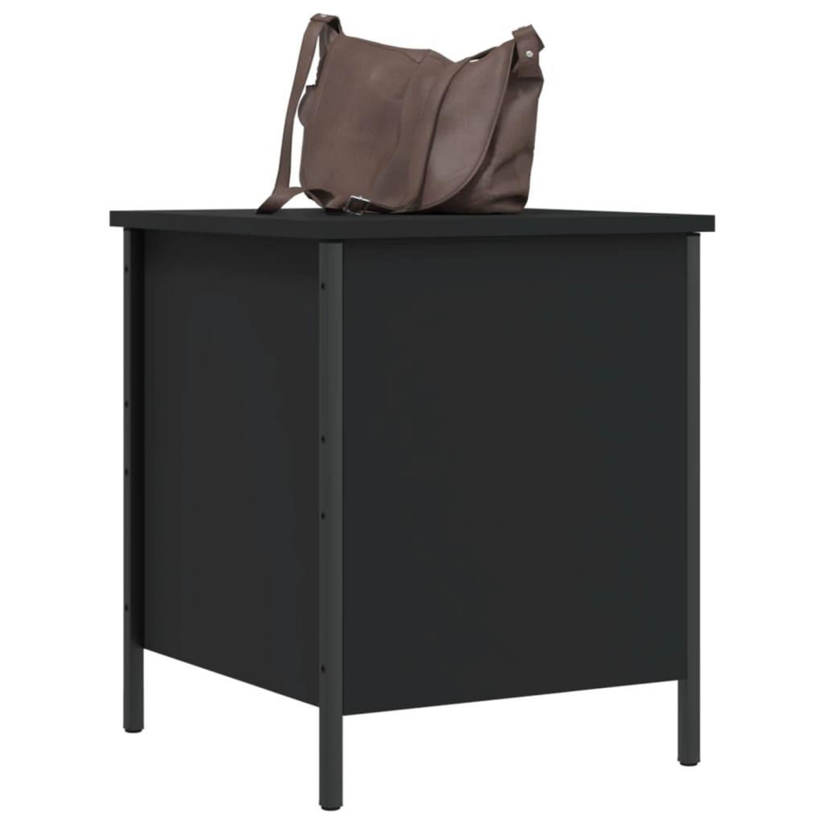 VIDAXL Banc de rangement noir 40x42,5x50 cm bois d'ingenierie