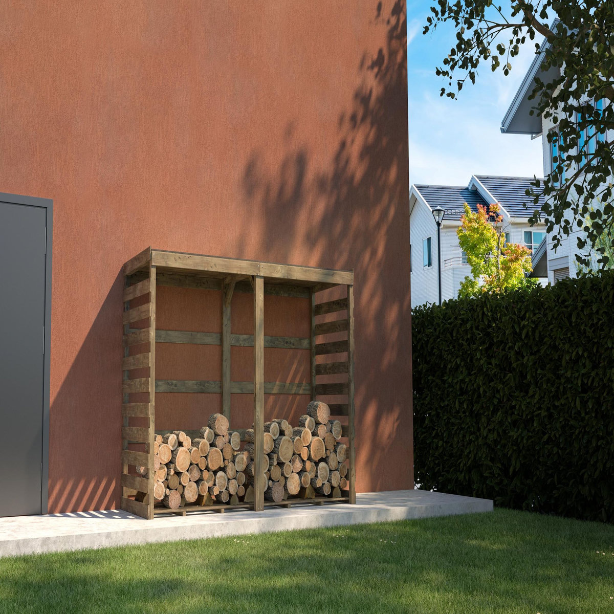 Forest Style Bûcher - Bois traité autoclave - 3,4m3 - COLOMBUS XL