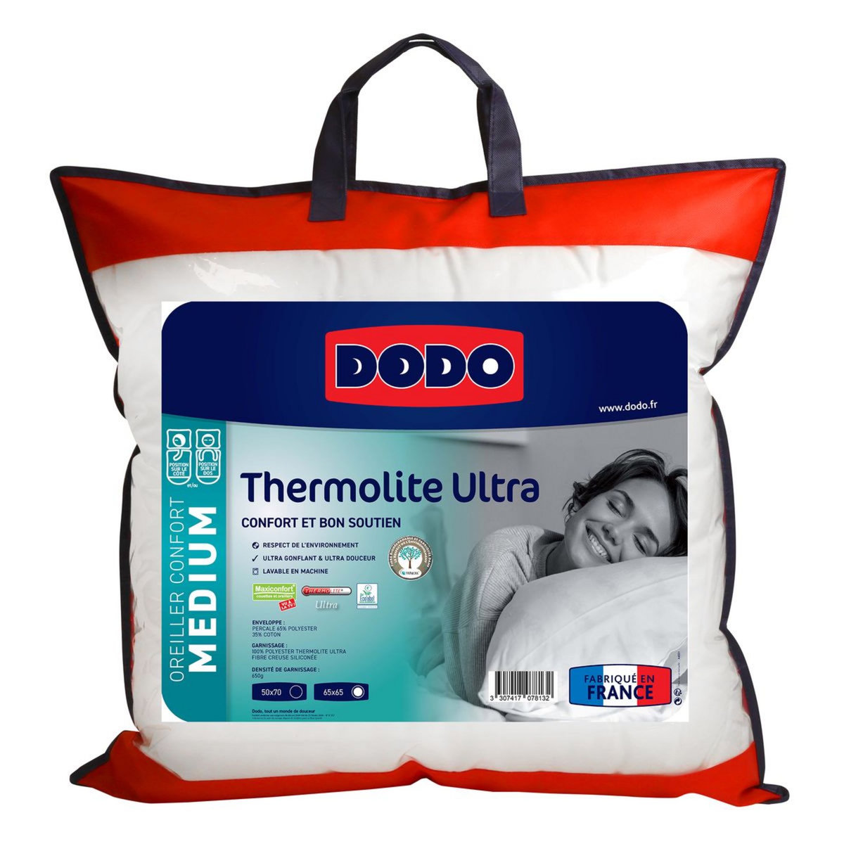 DODO Oreiller confort Médium  Thermolite Ultra