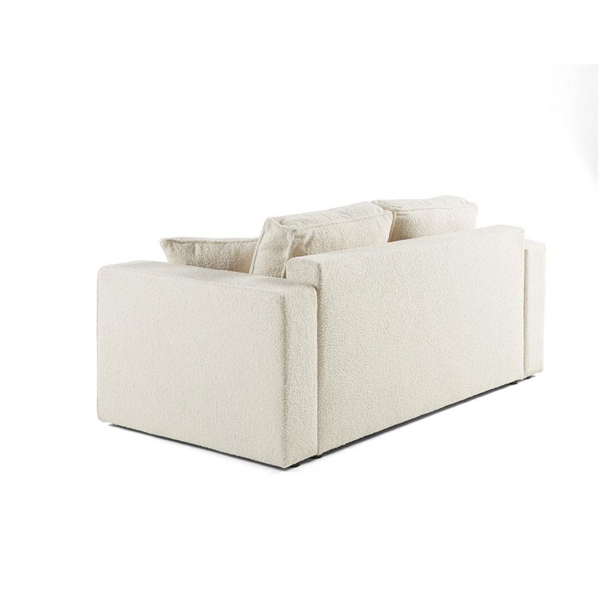 BEST MOBILIER Topaze - canapé droit 2 places - en tissu bouclette