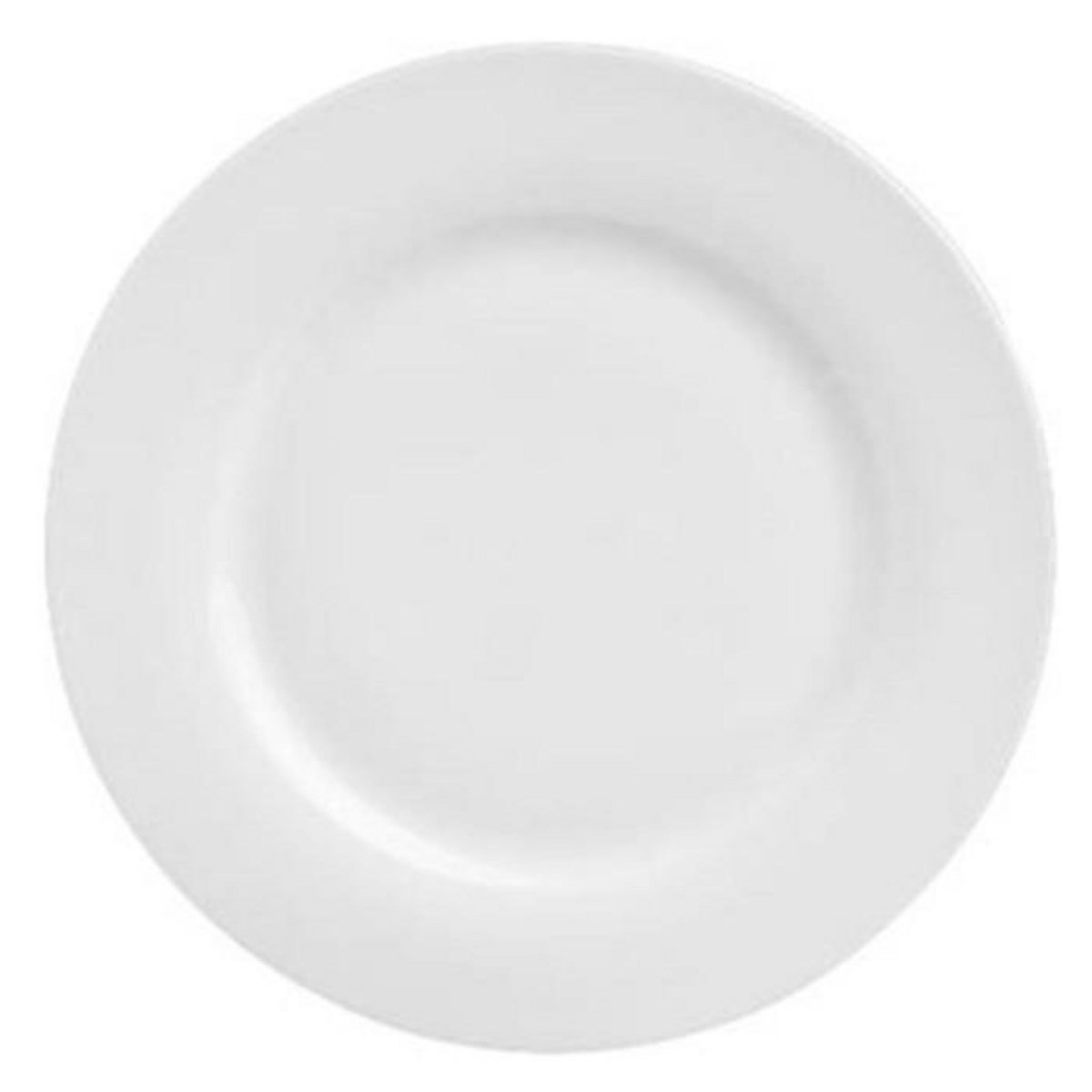 SECRET DE GOURMET Lot de 6 Assiettes Porcelaine  Uni  24cm Blanc