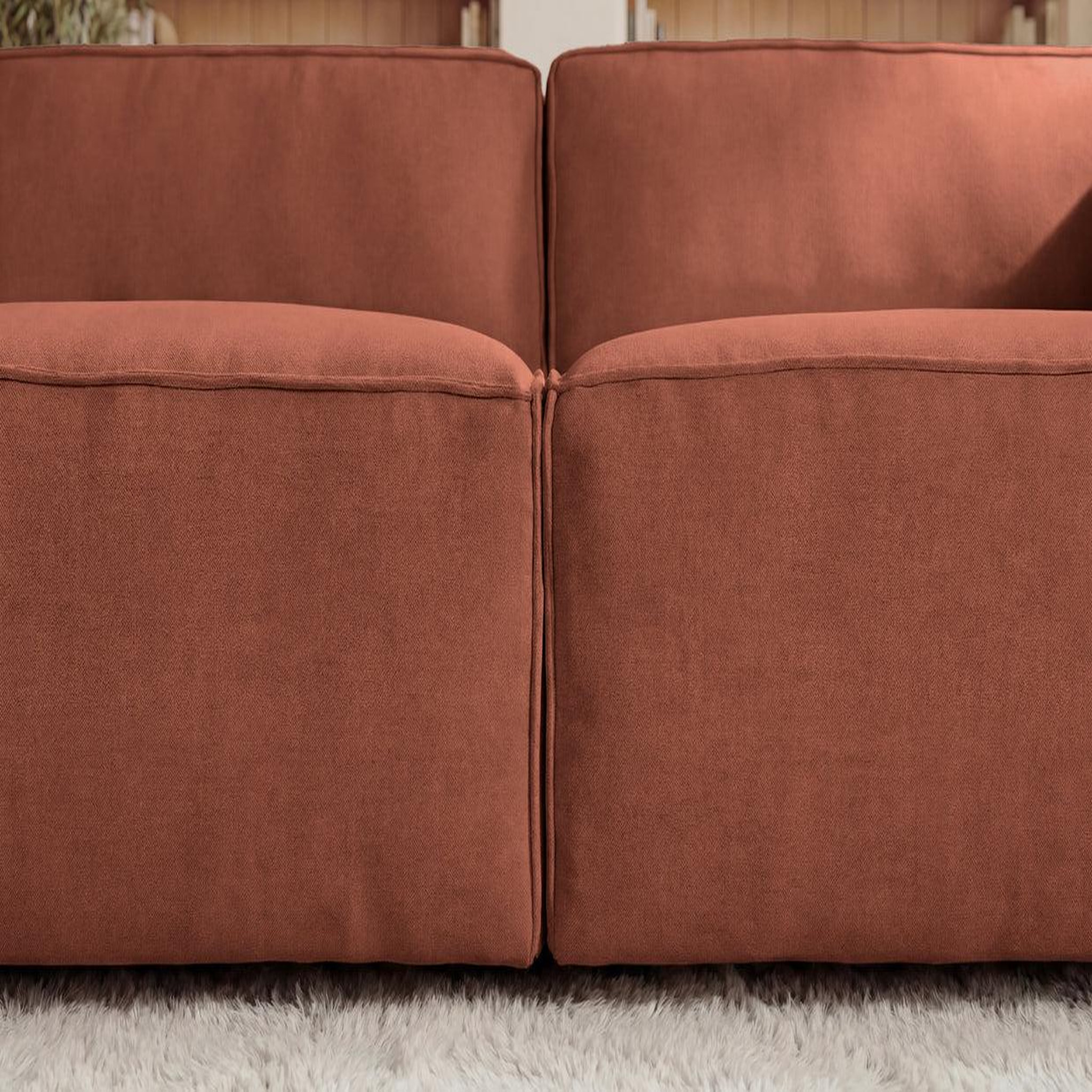 Voir la diapositive 5 : CASANOVA PARIS Mini basil - canapé droit tissu lisse 2 places