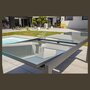 Voir la diapositive 4 : Table de jardin rectangulaire - 10/12 places - Aluminium et plateau en verre - Anthracite - TOLEDE