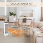 Voir la diapositive 4 : HOMCOM Chauffage soufflant oscillant 2000 W - radiateur céramique PTC - 3 niveaux de puissance - chauffage d'appoint avec télécommande blanc doré