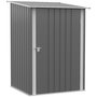 Voir la diapositive 1 : OUTSUNNY Abri de jardin - remise pour outils - cabanon porte verrouillable - dim. 1L x 1,03l x 1,6H m - tôle d'acier ondulée gris