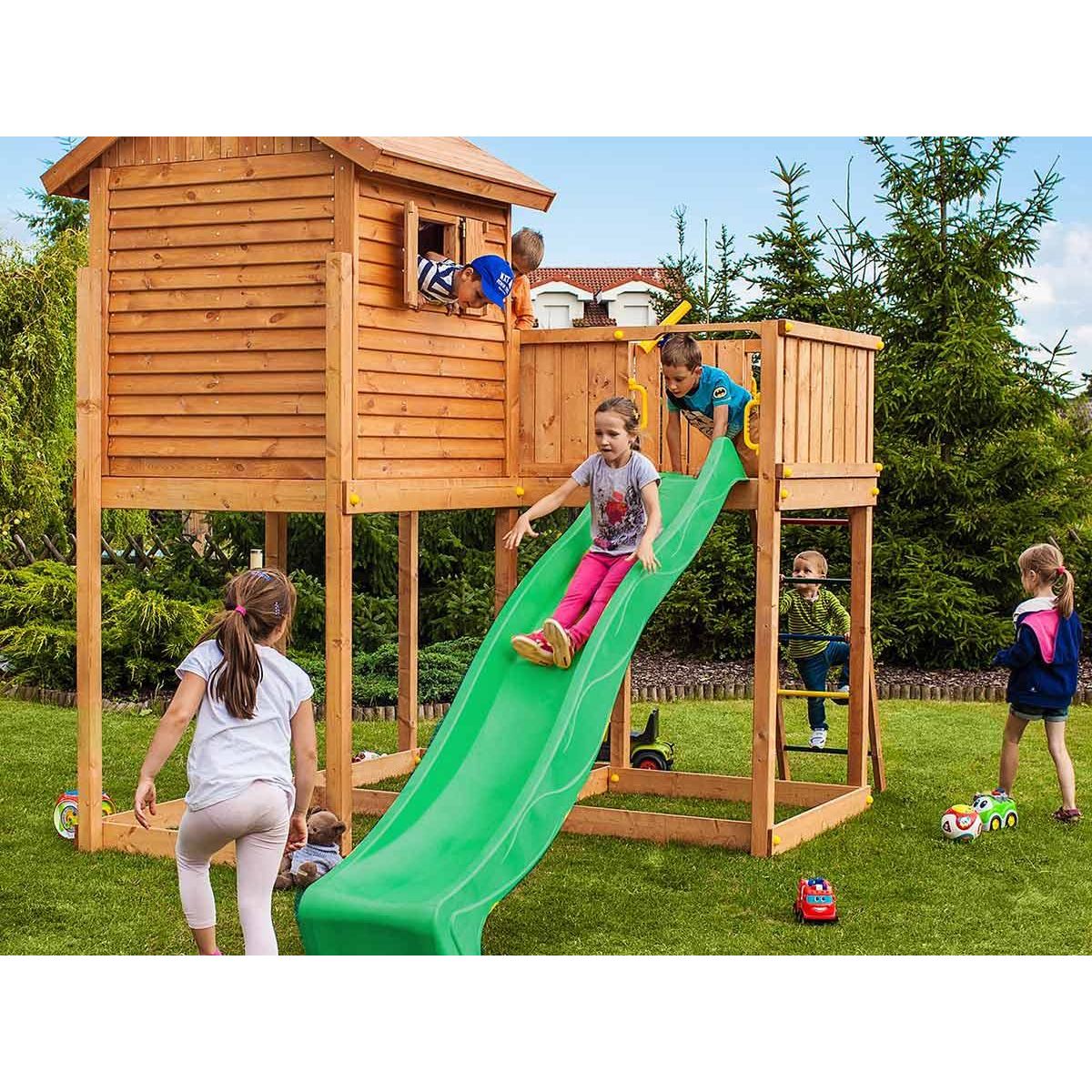 Fungoo Aire de jeux My Side - Toboggan jaune - Fungoo