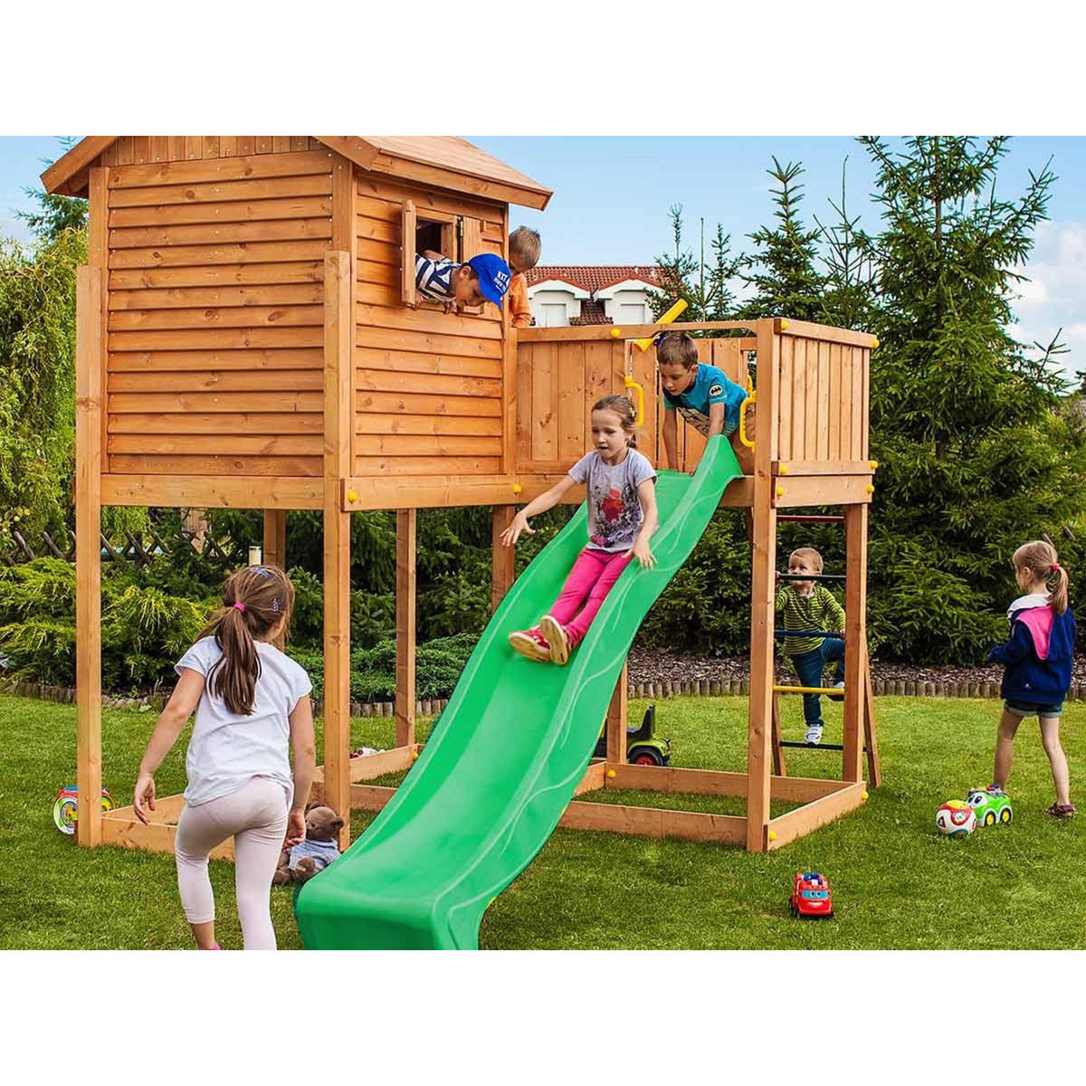 Fungoo Aire de jeux My Side - Toboggan jaune - Fungoo