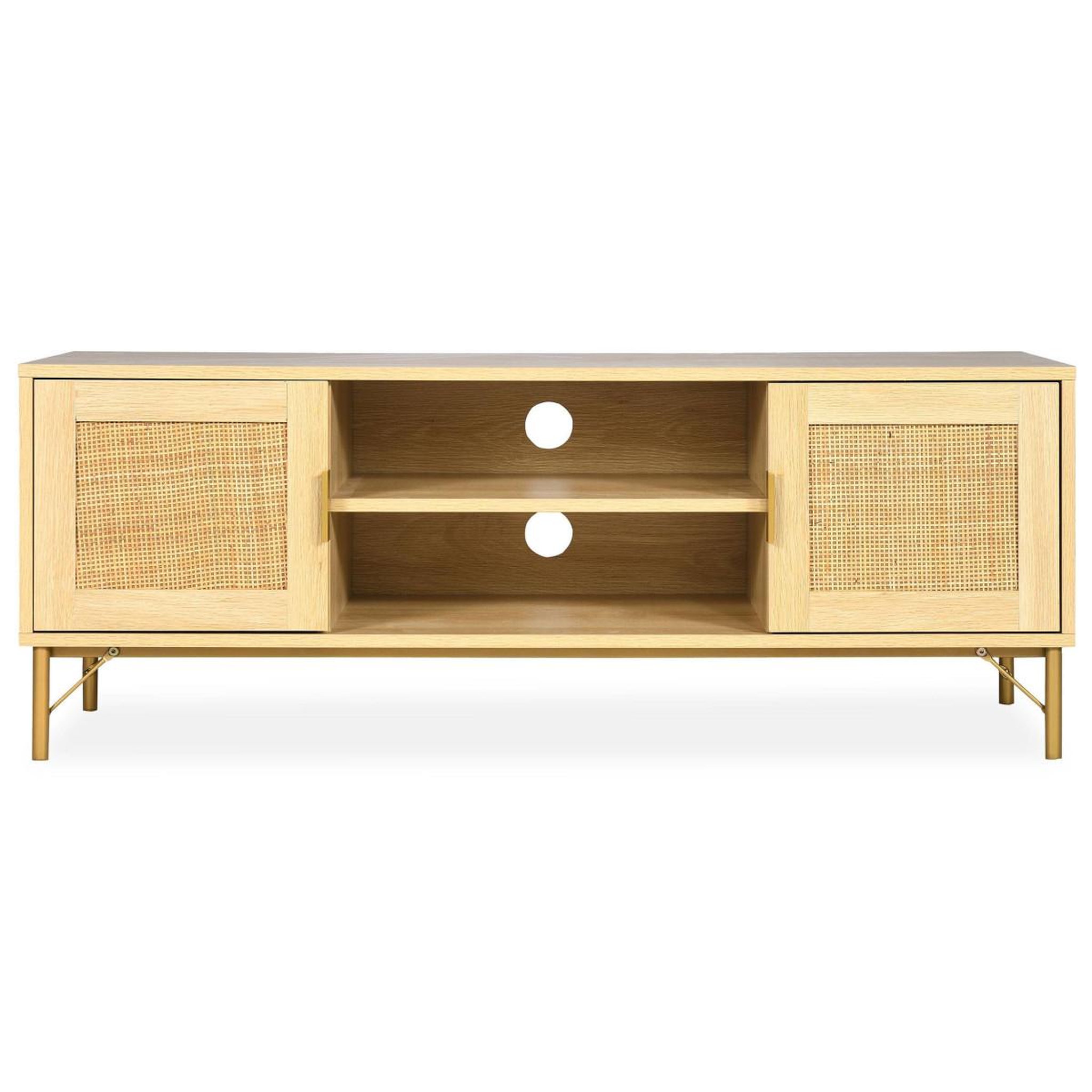 Voir la diapositive 3 : Paris Prix Meuble tv 2 portes  ibiza  120cm naturel