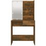 Voir la diapositive 3 : VIDAXL Coiffeuse avec LED Chene fume 74,5x40x141 cm