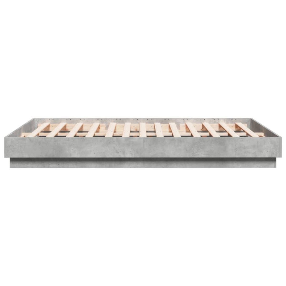 VIDAXL Cadre de lit sans matelas gris beton 120x200 cm