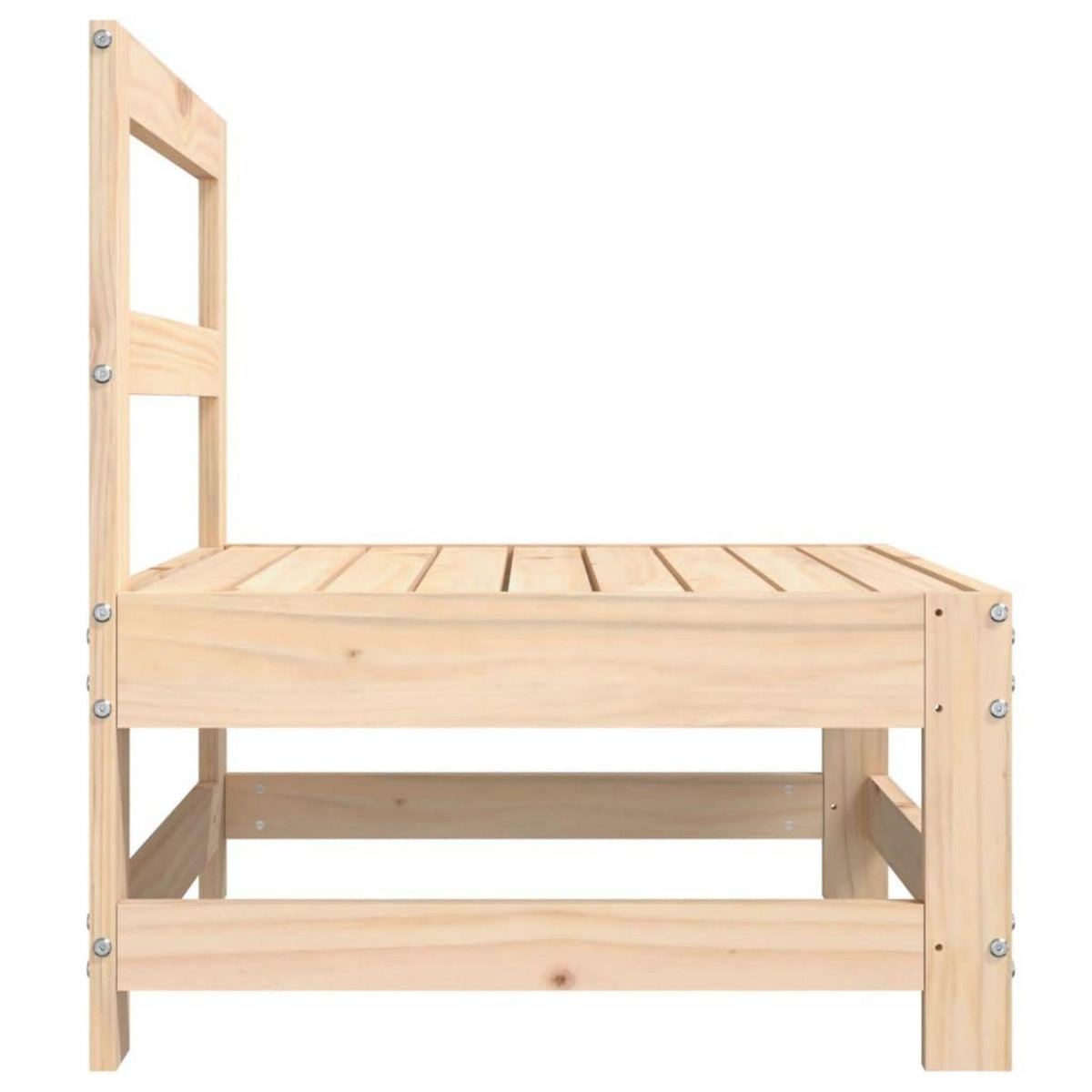 VIDAXL Canapes centraux de jardin 2 pcs bois de pin massif