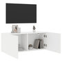 Voir la diapositive 4 : VIDAXL Meuble TV mural blanc 100x30x41 cm