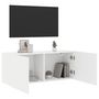 Voir la diapositive 4 : VIDAXL Meuble TV mural blanc 100x30x41 cm