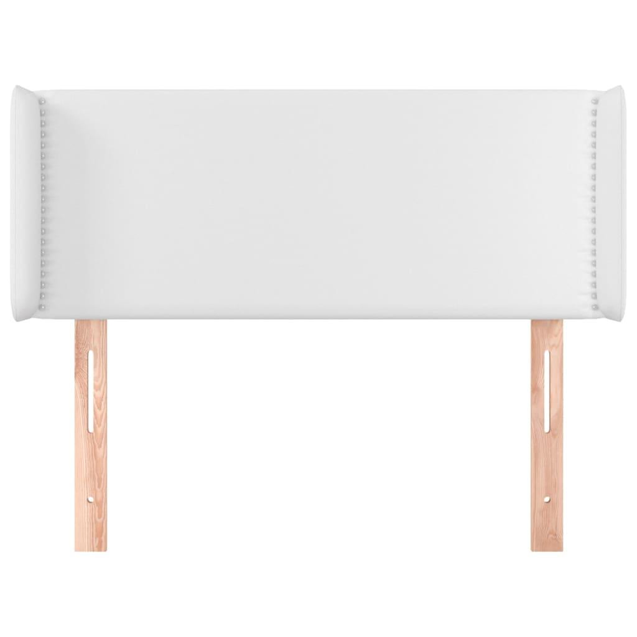 Voir la diapositive 3 : VIDAXL Tete de lit avec oreilles Blanc 103x16x78/88 cm Similicuir