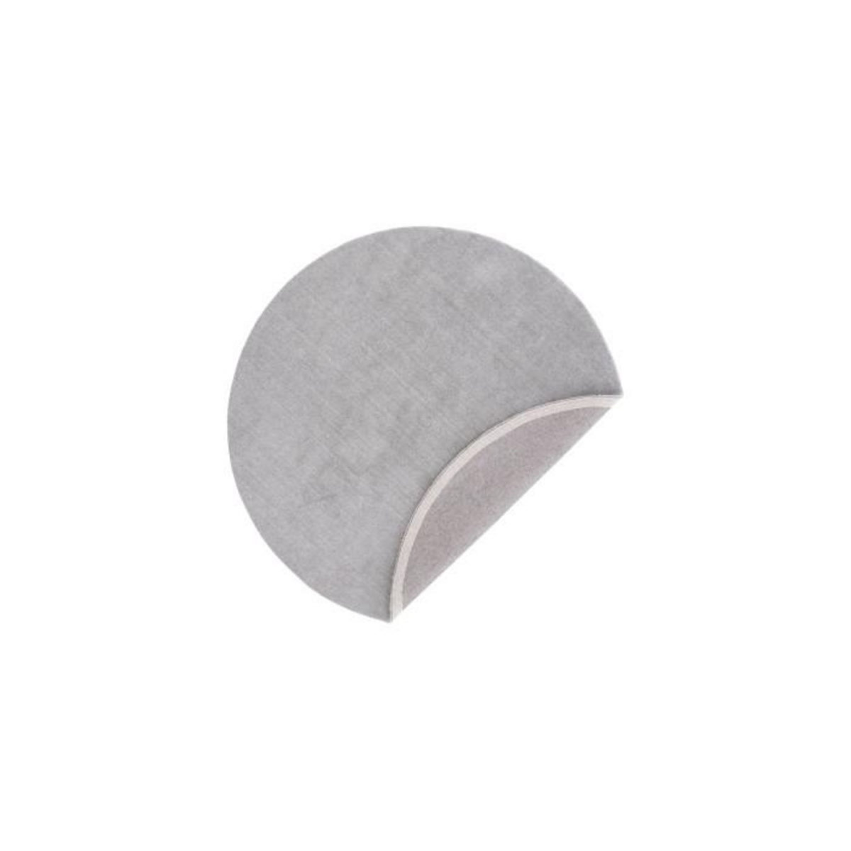 Paris Prix Tapis Déco Rond en Laine  Ulla  200cm Gris Clair