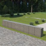 VIDAXL Mur a gabion avec couvercles Acier galvanise 900x50x100 cm