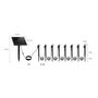 Voir la diapositive 5 : Lumisky Lot de 8 Spots solaires LED MINI ROUNDY Noir Plastique H27cm