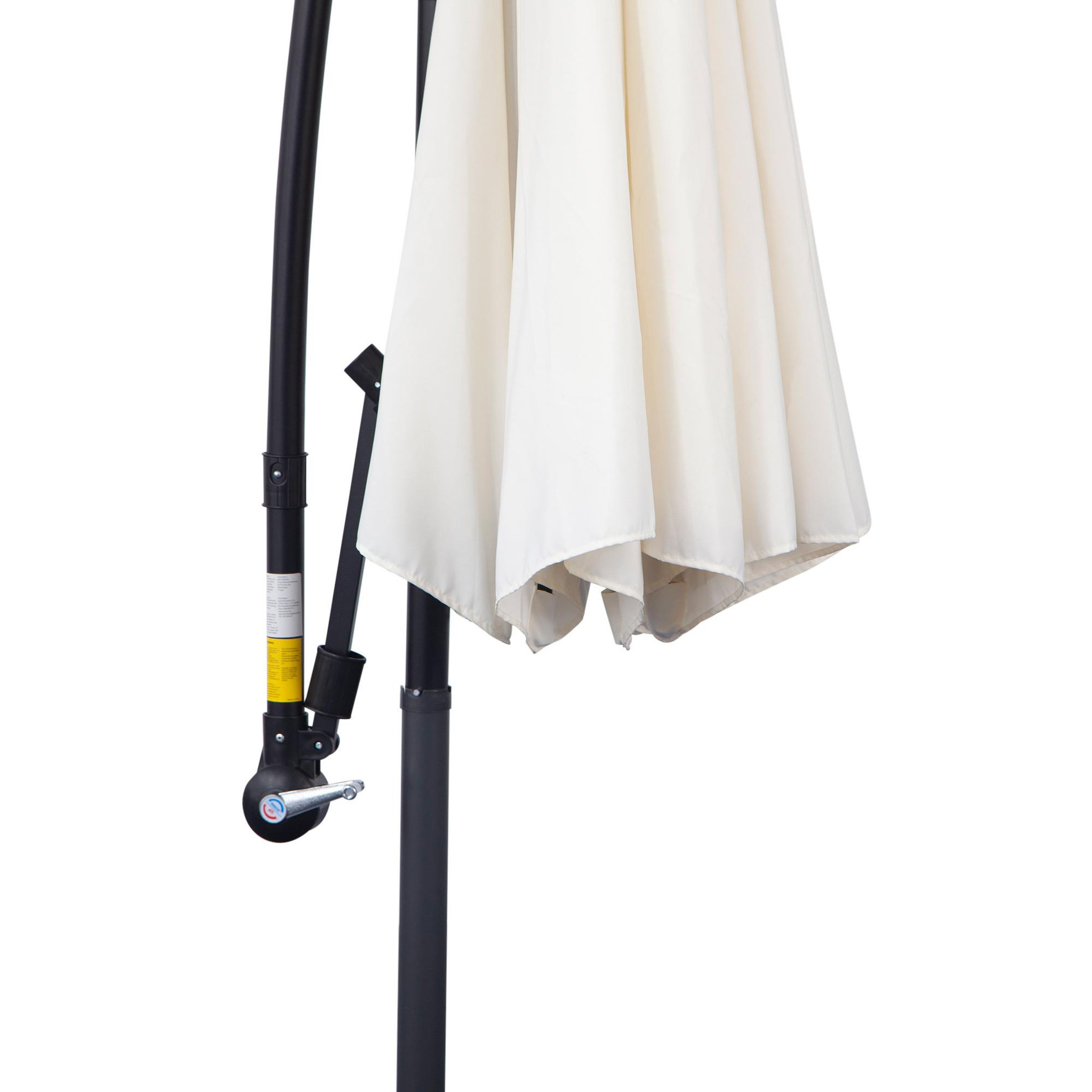 Voir la diapositive 6 : OUTSUNNY Parasol déporté octogonal inclinable manivelle pied acier Ø 3 x 2,5H m crème