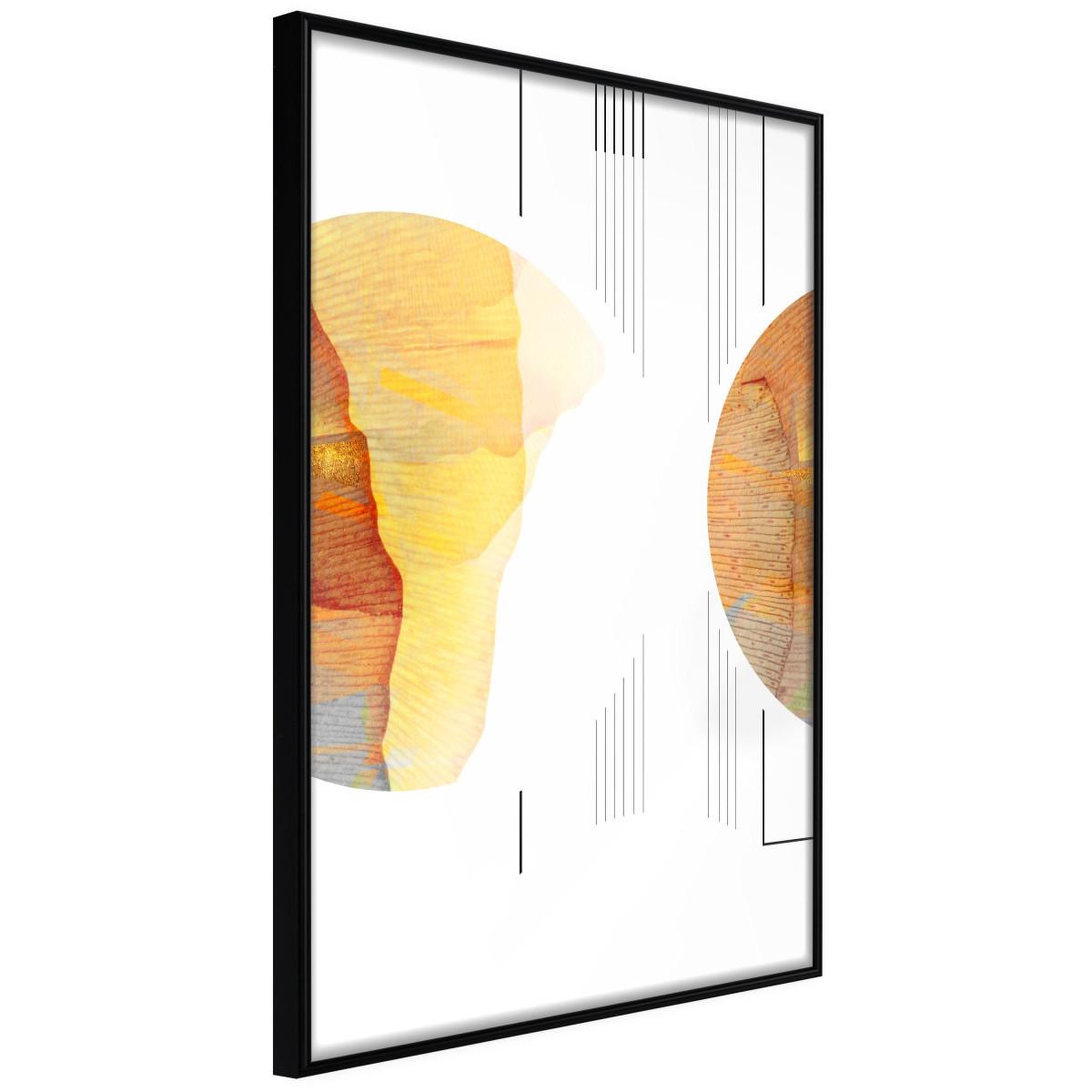 Paris Prix Affiche murale encadrée  collision of planets. Coloris disponibles : Noir, Jaune