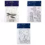 7 Tampons transparents Le Petit Prince dans son avion + Etoiles + Paysage