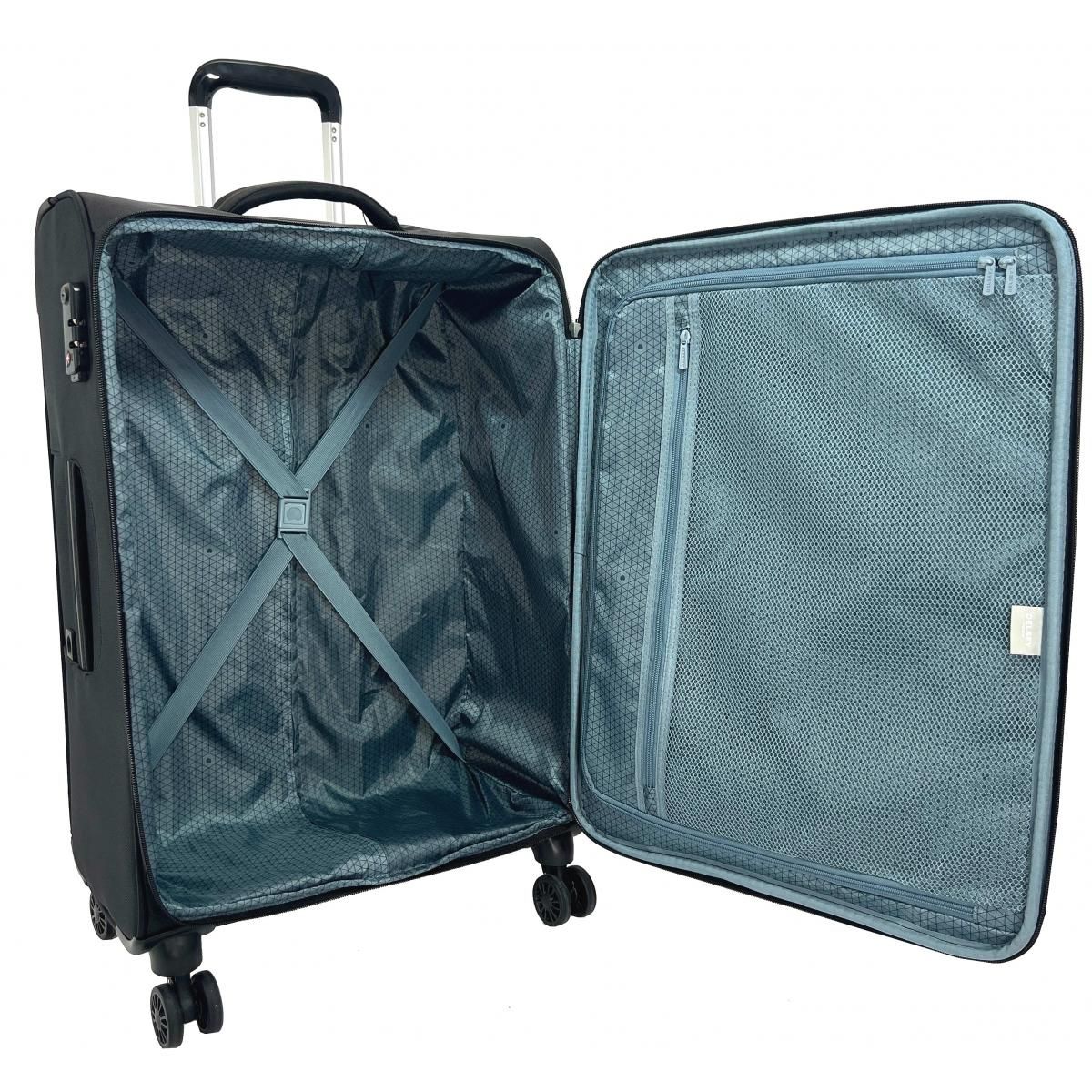 Delsey Lot 3 valises souples Caracas dont une valise cabine 55cm