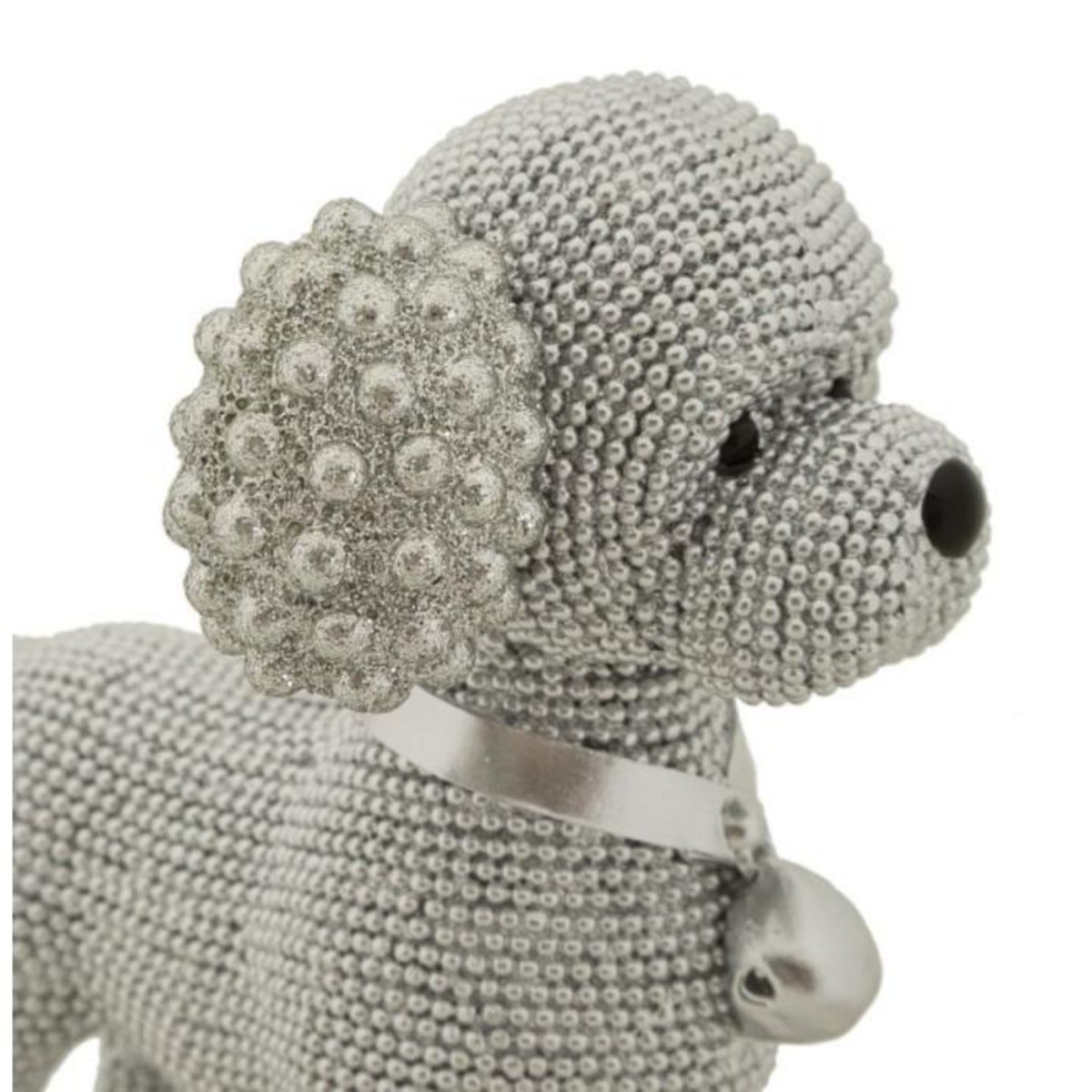 Paris Prix Statuette Déco Caniche Debout  Sparky  15cm Argent