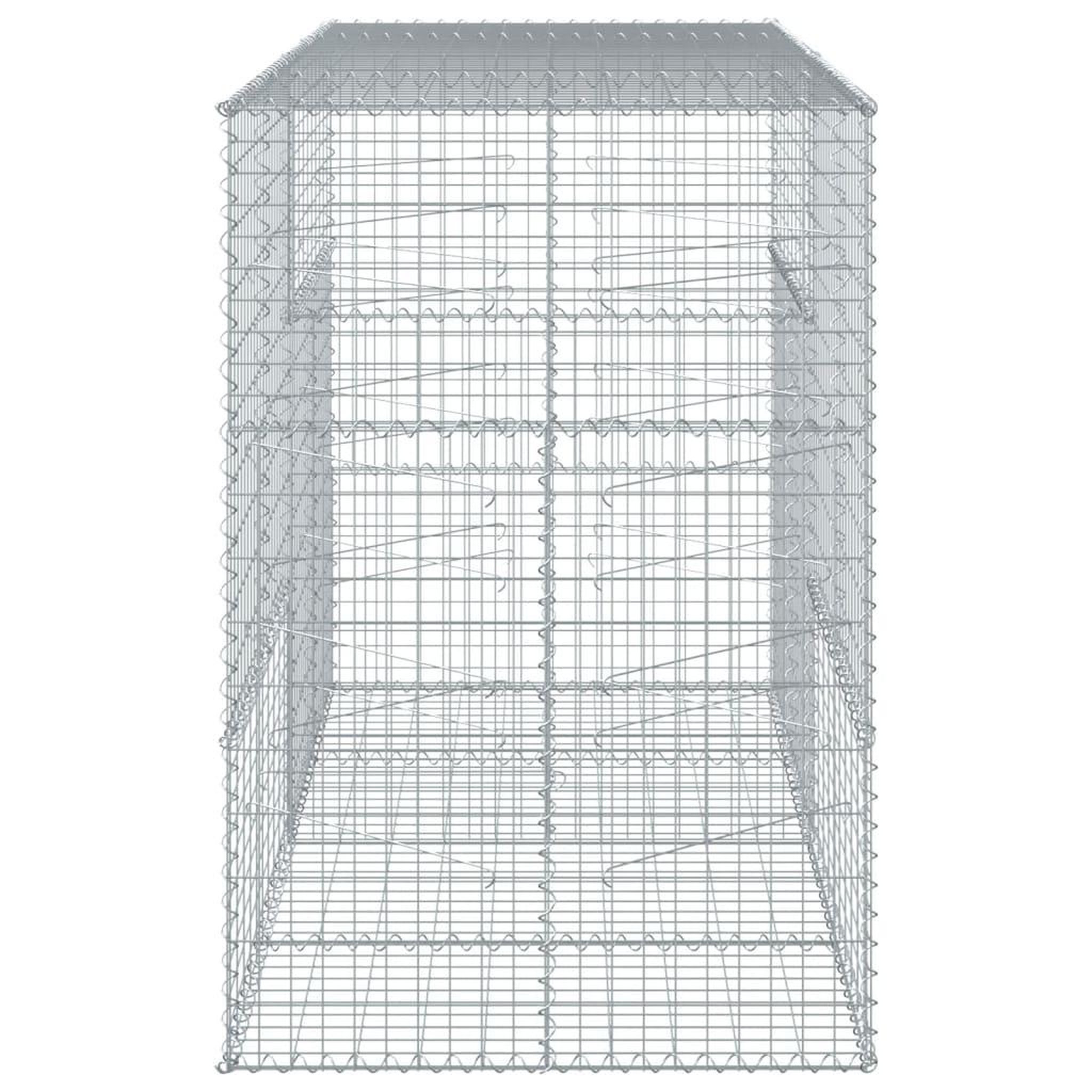 Voir la diapositive 4 : VIDAXL Panier gabion avec couvercle 200x100x150 cm fer galvanise