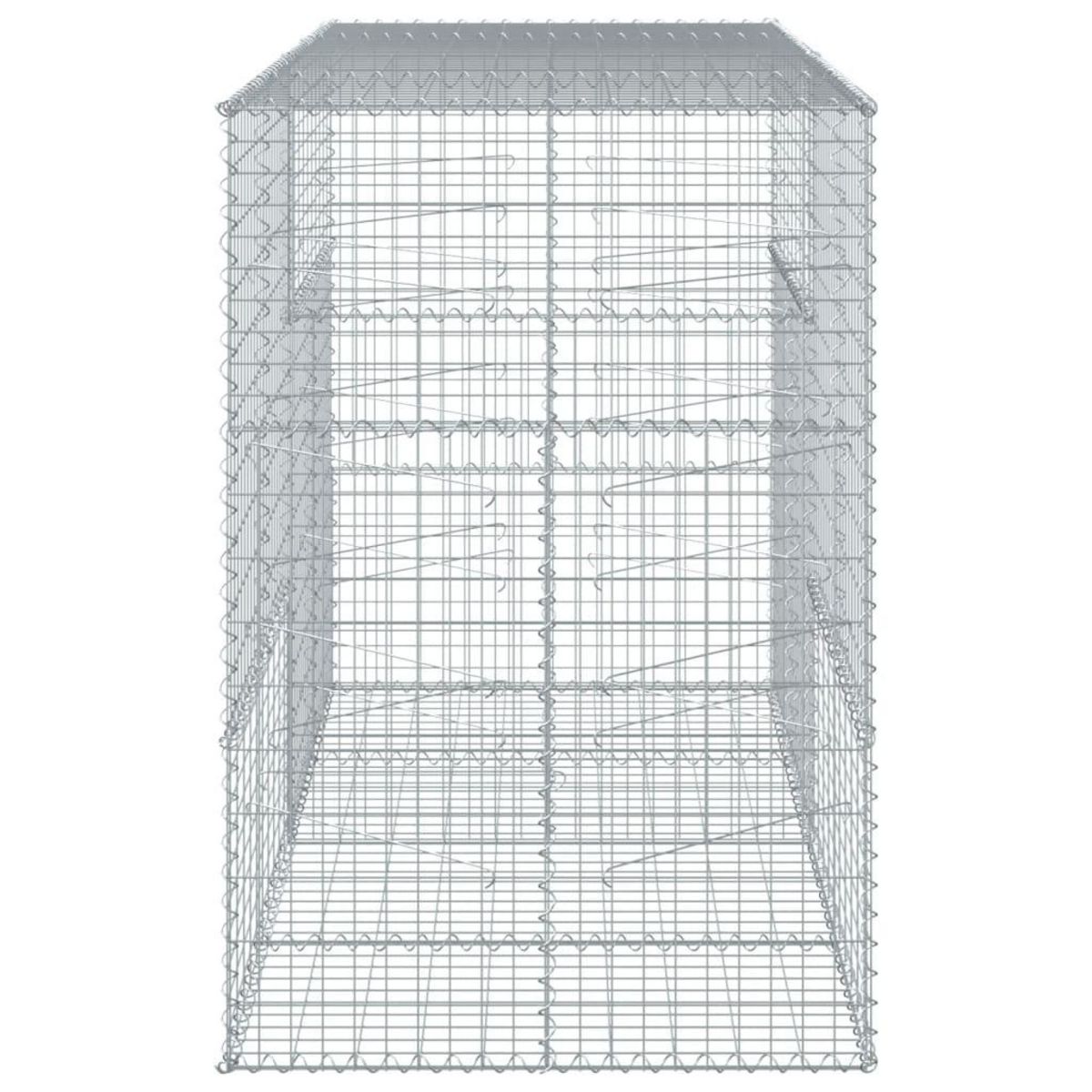VIDAXL Panier gabion avec couvercle 200x100x150 cm fer galvanise