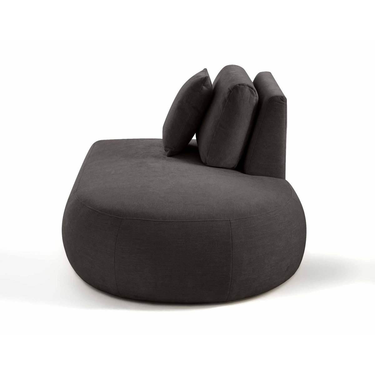 LISA DESIGN Santorini - module d'assise droit - en tissu texturé