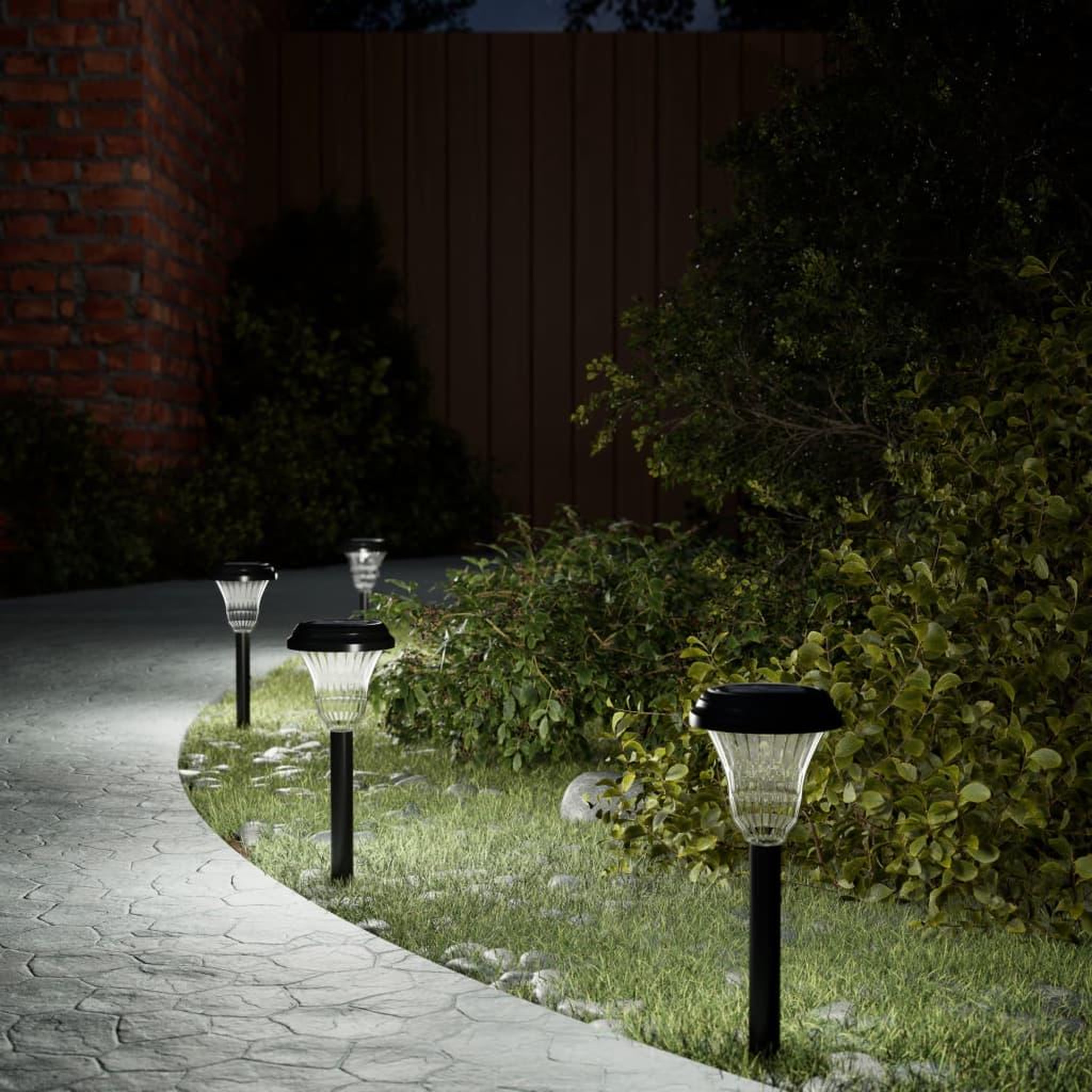 VIDAXL Lampes solaires d'allees et piquets de sol 12 pcs blanc