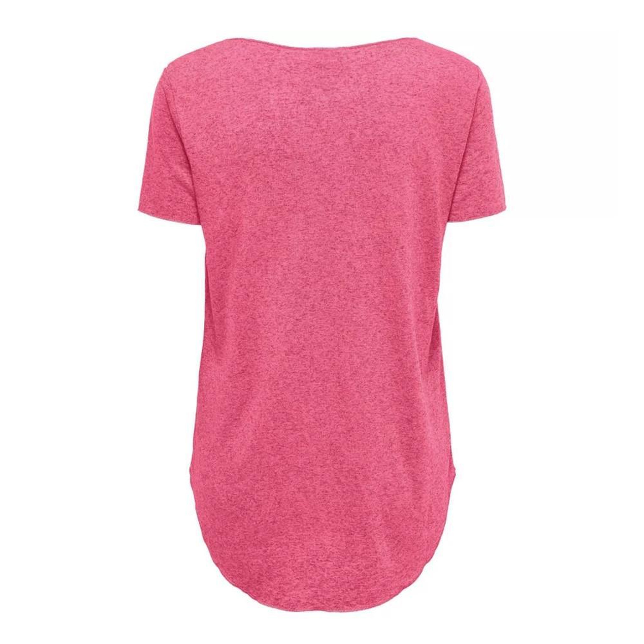 Voir la diapositive 2 : JACQUELINE DE YONG T-Shirt Rose Foncé Femme JDY Linette