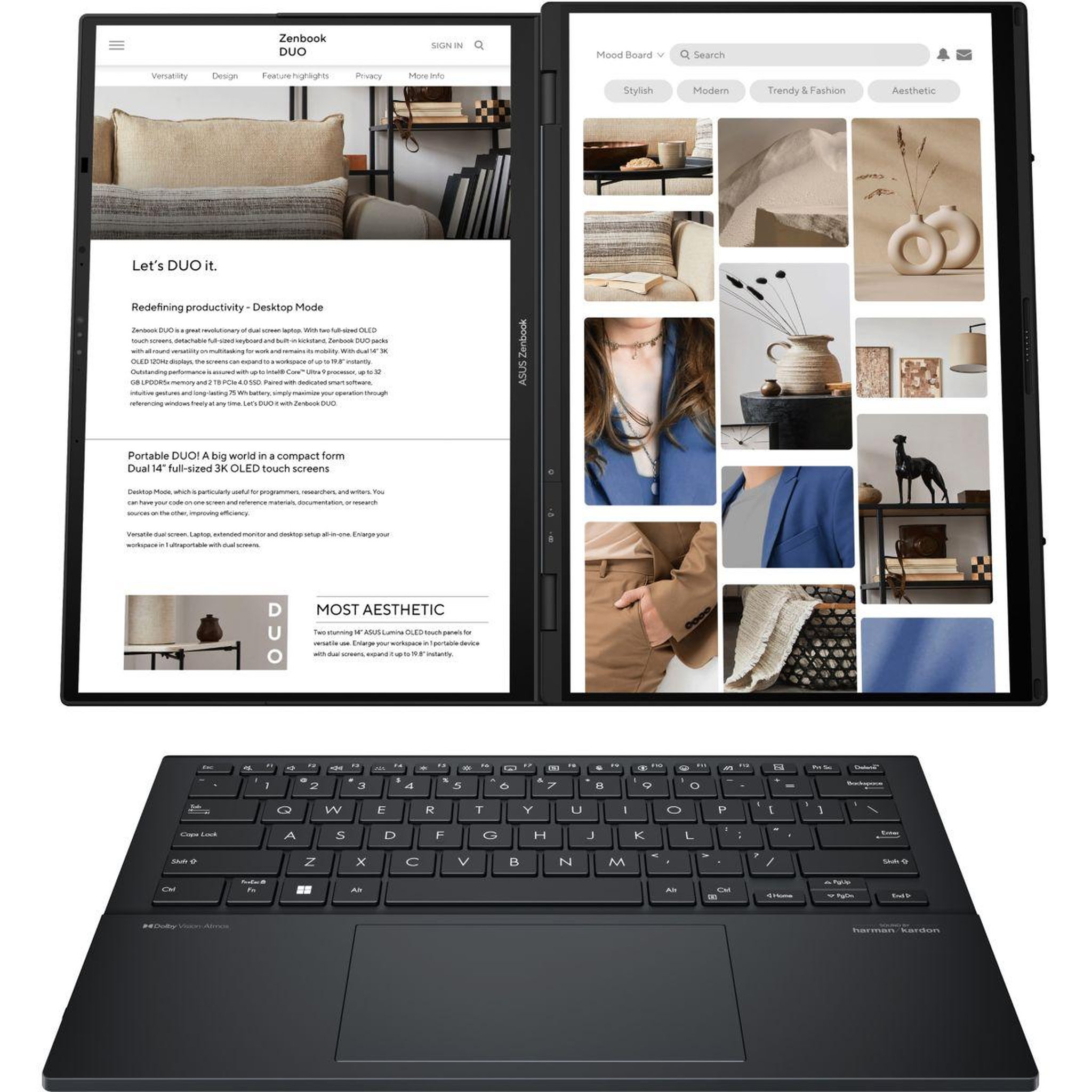 Voir la diapositive 2 : ASUS Ordinateur portable Zenbook Duo UX8406CA-DRQL190X Copilot+