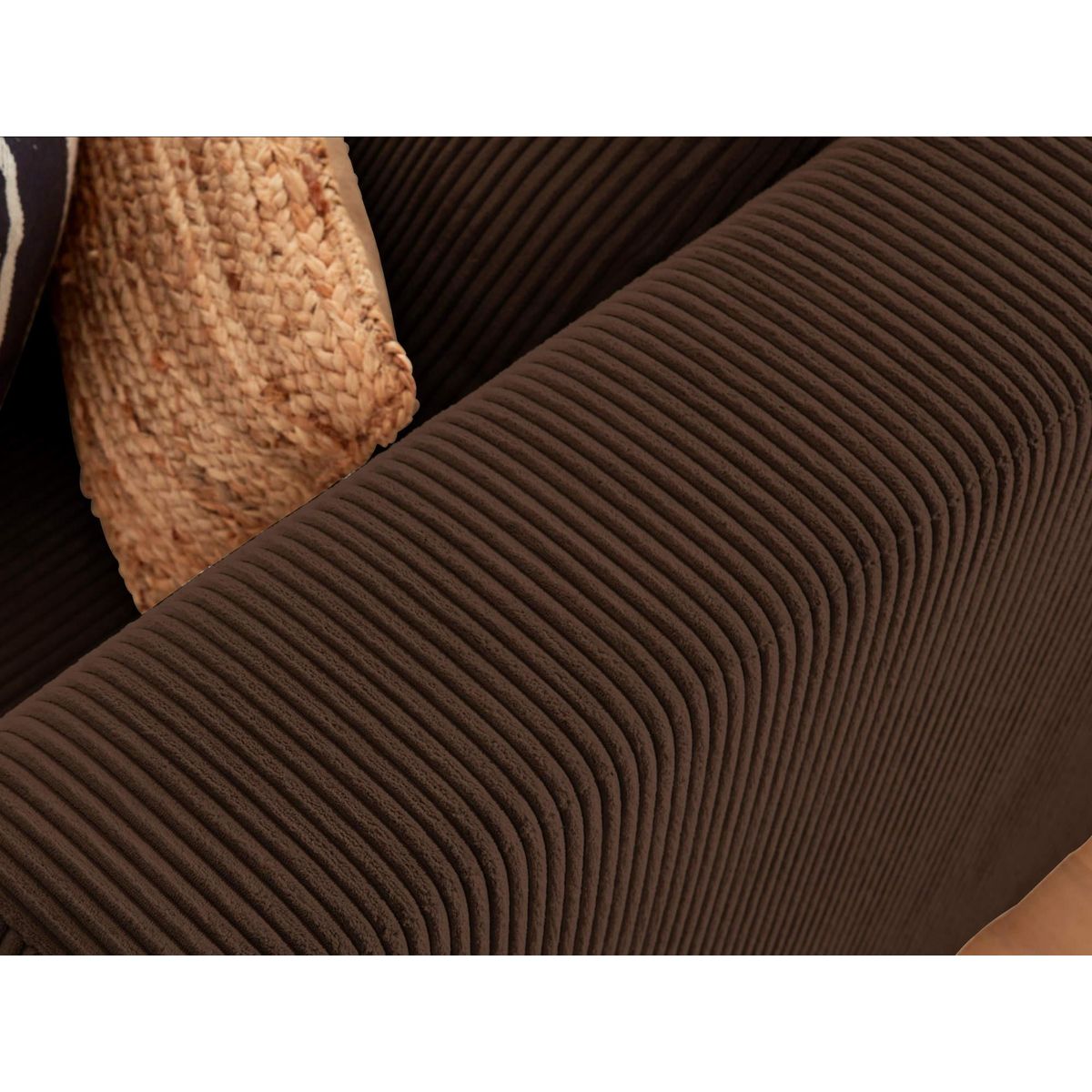 LISA DESIGN Victoire - canapé modulable d'angle gauche - 5 places - en velours côtelé