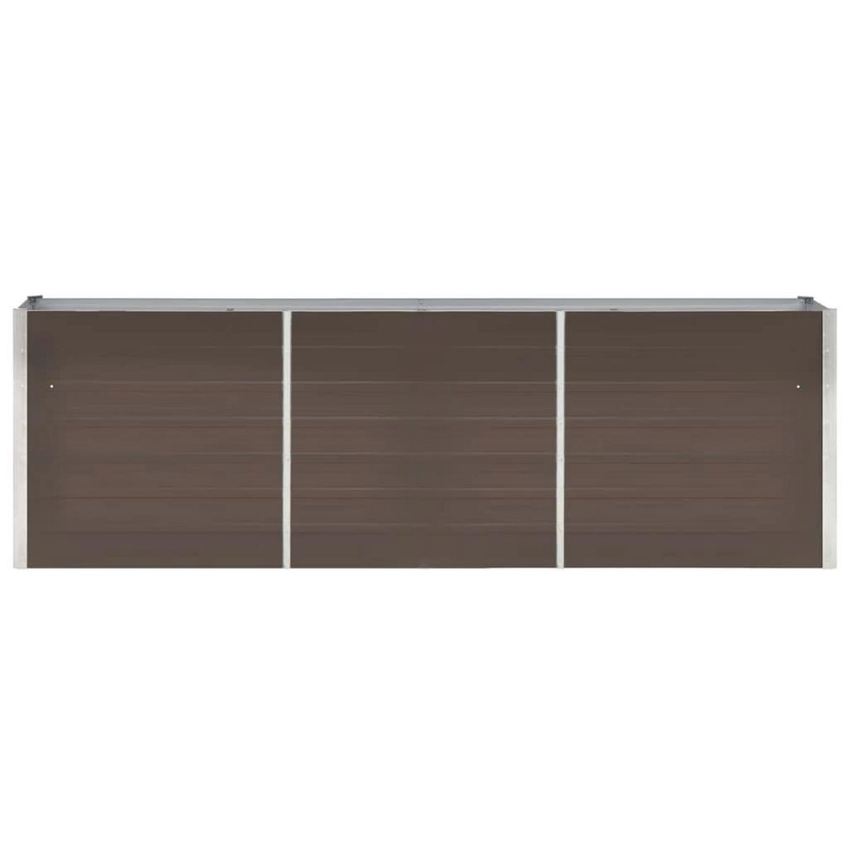VIDAXL Lit sureleve de jardin Acier galvanise 240x40x77 cm Marron