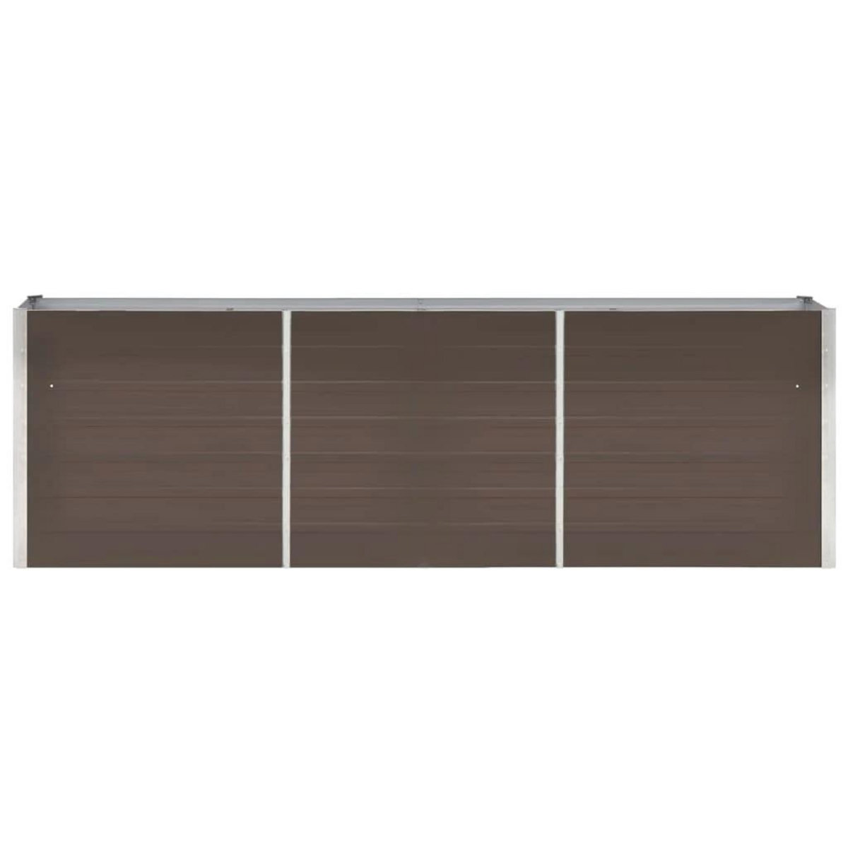 VIDAXL Lit sureleve de jardin Acier galvanise 240x40x77 cm Marron