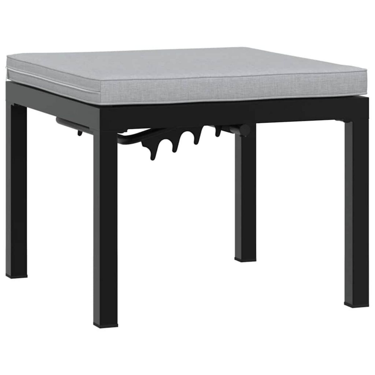 VIDAXL Ensemble de banc de jardin avec coussins 3 pcs noir