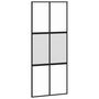 Voir la diapositive 2 : VIDAXL Porte coulissante noir 90x205 cm verre trempe aluminium