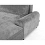 Voir la diapositive 4 : LISA DESIGN Nelly - canapé d'angle droit 4 places convertible avec coffre en velours texturé