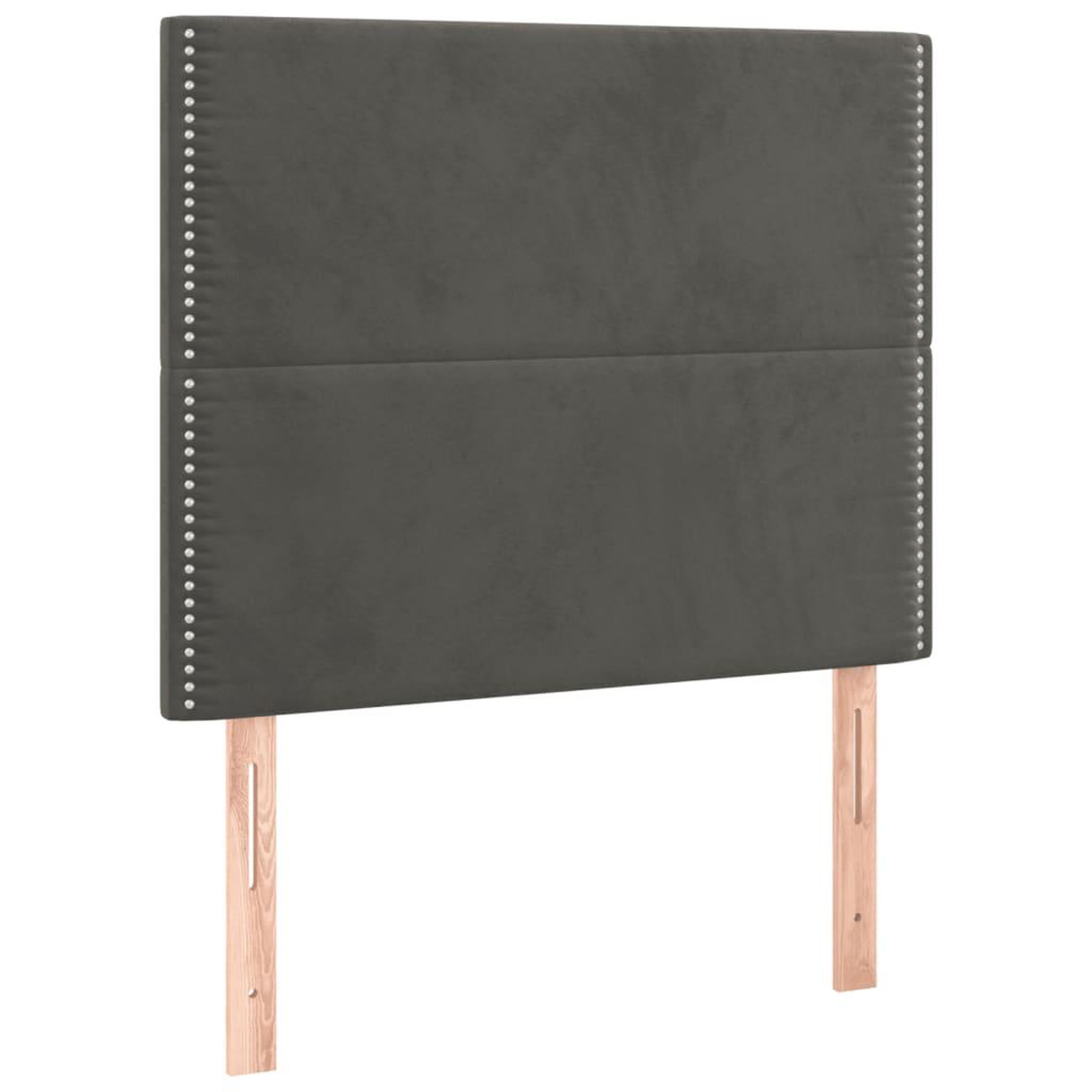 Voir la diapositive 4 : VIDAXL Tete de lit a LED Gris fonce 80x5x118/128 cm Velours
