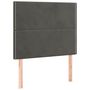 Voir la diapositive 4 : VIDAXL Tete de lit a LED Gris fonce 80x5x118/128 cm Velours