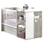Voir la diapositive 3 : SAUTHON Lit Combiné - 120x60cm - Evolutif en 90x190cm - Babyprice Smile - Chene silex