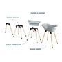 Voir la diapositive 3 : THERMOBABY THERMOBABY Kit baignoire VASCO Gris charme : baignoire + pieds + tuyau de vidange