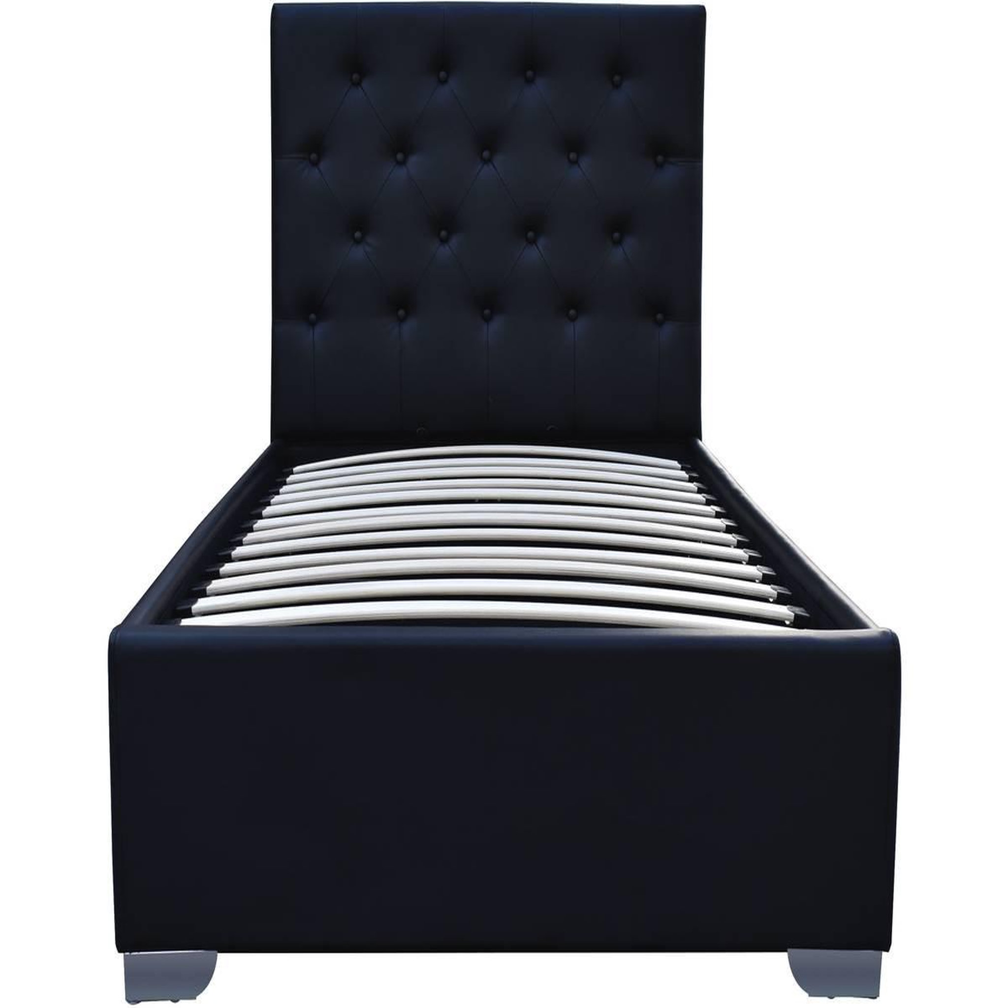 Voir la diapositive 2 : Habitat et Jardin Lit simple avec coffre  tino  - 90 × 190 cm - noir