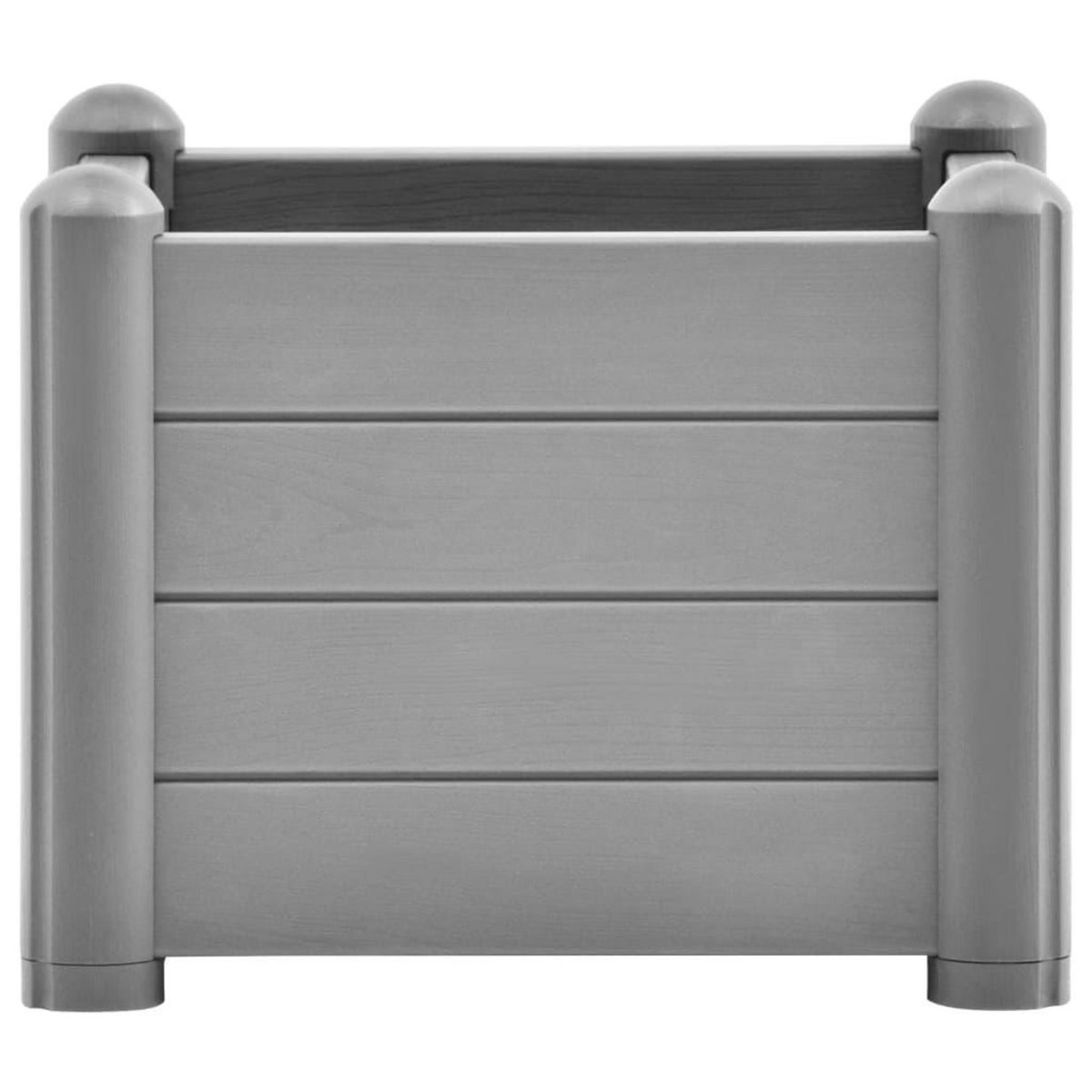 VIDAXL Lit sureleve de jardin PP Gris pierre 43x43x35 cm