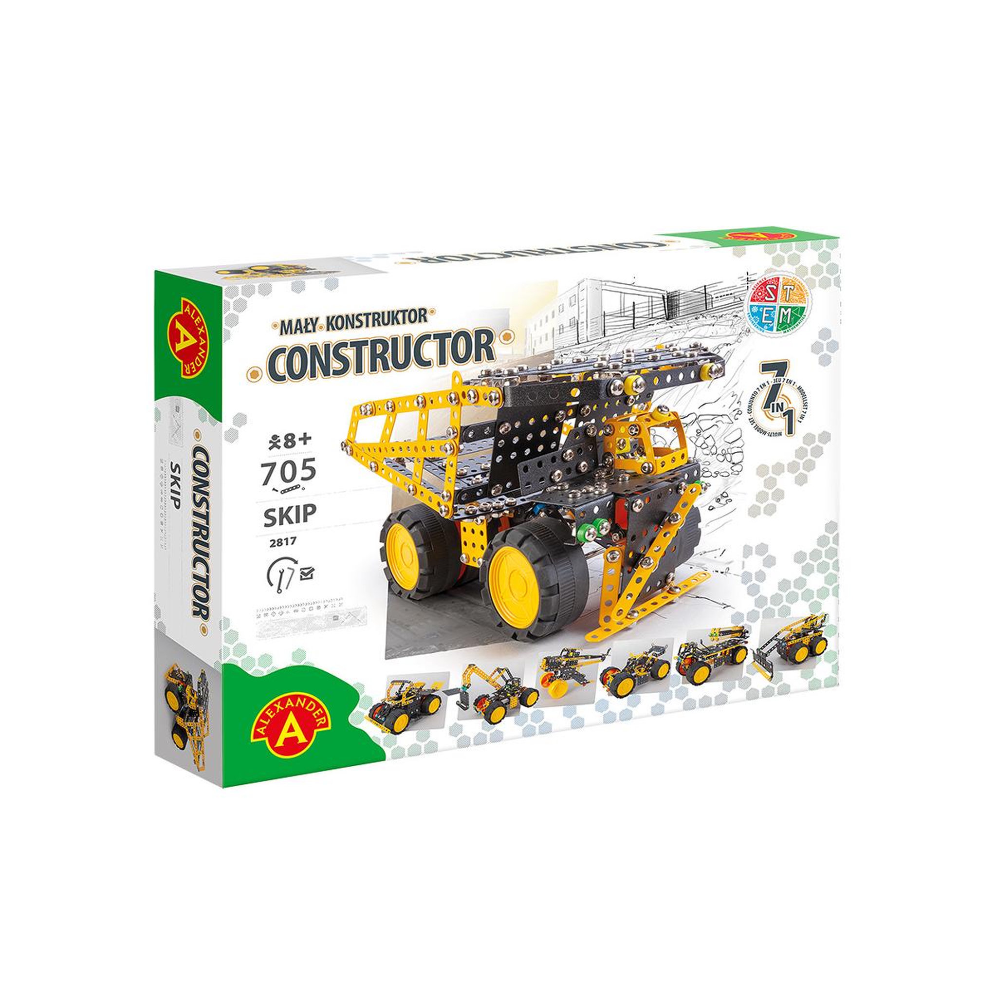 Voir la diapositive 2 : Icare Jeu de construction 7 en 1 Skip Constructor Pro - 705 pièces